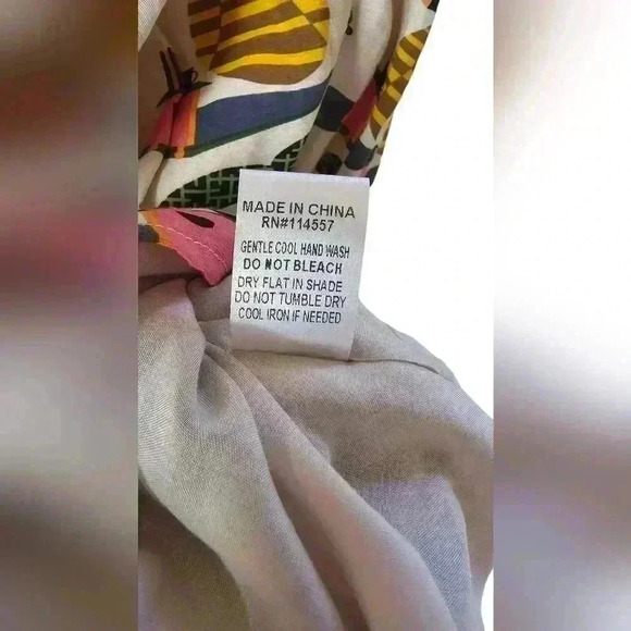 THML Retro Print Wrap Ruffle Sleeve Dress - Picture 8 of 10